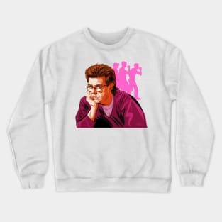 John Hughes - An illustration by Paul Cemmick Crewneck Sweatshirt